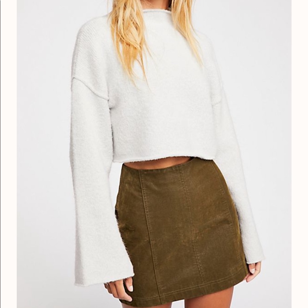 Free People Modern Femme Vegan Suede Mini Skirt